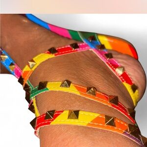 Colorful Striped Sandals